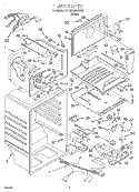 LINER Diagram and Parts List for 7ET22DMXGW00  Whirlpool Refrigerator