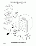 REFRIGERATOR LINER PARTS Diagram and Parts List for KFIS27CXBL1  KitchenAid Refrigerator