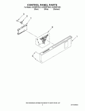 CONTROL PANEL PARTS Diagram and Parts List for KUDS50FVBL3  KitchenAid Dishwasher