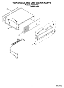TOP GRILLE AND UNIT COVER PARTS Diagram and Parts List for KSSC48FTS02  KitchenAid Refrigerator