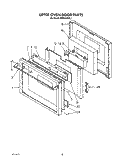 UPPER OVEN DOOR , LITERATURE Diagram and Parts List for KEBI241SBL1  KitchenAid Wall Oven