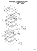 REFRIGERATOR SHELF Diagram and Parts List for CS22AEXHN02  Crosley Refrigerator