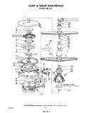 PUMP AND SPRAY ARM Diagram and Parts List for 8587L10  Roper Dishwasher