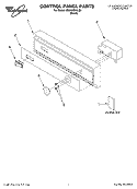 CONTROL PANEL PARTS Diagram and Parts List for DU018DWLB0  Whirlpool Dishwasher