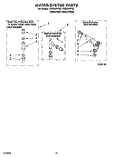 WATER SYSTEM PARTS, OPTIONAL PARTS (NOT INCLUDED) Diagram and Parts List for LSQ9549PG6  Whirlpool Washer