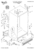 CABINET Diagram and Parts List for 6ED22DQXDW00  Whirlpool Refrigerator