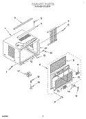 CABINET Diagram and Parts List for ACQ122XJ1  Whirlpool Air Conditioner