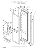 REFRIGERATOR DOOR PARTS Diagram and Parts List for KSSO36QTB04  KitchenAid Refrigerator
