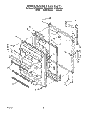 REFRIGERATOR DOOR, LIT/OPTIONAL Diagram and Parts List for ET20ZKXXW01  Whirlpool Refrigerator