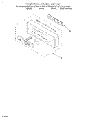 CONTROL PANEL Diagram and Parts List for KEBS107DBS10  KitchenAid Wall Oven