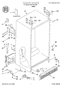 CABINET, LITERATURE Diagram and Parts List for 3XART731GB01  Whirlpool Refrigerator