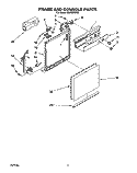 FRAME AND CONSOLE Diagram and Parts List for DU8000XX3  Whirlpool Dishwasher