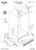 CABINET, LITERATURE Diagram and Parts List for GD22DKXFW01  Whirlpool Refrigerator