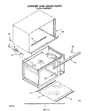 CABINET AND HINGE Diagram and Parts List for MW8550XS0  Whirlpool Microwave