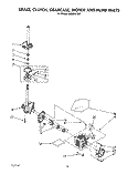 BRAKE, CLUTCH, GEARCASE, MOTOR AND PUMP Diagram and Parts List for LA6800XTF1  Whirlpool Washer
