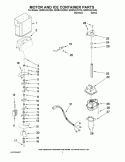 MOTOR AND ICE CONTAINER PARTS Diagram and Parts List for GD5RVAXVQ04  Whirlpool Refrigerator