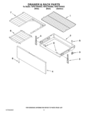DRAWER & RACK PARTS Diagram and Parts List for YWFE710H0AW0  Whirlpool Range