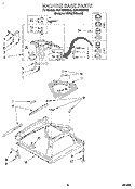 MACHINE BASE Diagram and Parts List for 4LSC8255BQ0  Whirlpool Washer