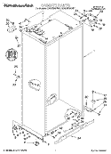 CABINET Diagram and Parts List for KSSS48QDX04  KitchenAid Refrigerator
