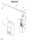 CABINET PARTS Diagram and Parts List for ACP102PR3  Whirlpool Air Conditioner
