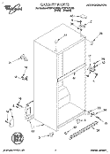 CABINET Diagram and Parts List for ET20TKXDN02  Whirlpool Refrigerator