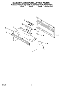 CABINET AND INSTALLATION PARTS Diagram and Parts List for YKHMS155LBL2  KitchenAid Microwave