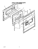 UPPER OVEN DOOR Diagram and Parts List for RB270PXXW0  Whirlpool Wall Oven