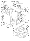SECTION Diagram and Parts List for LET6638AW1  Whirlpool Dryer