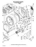 BULKHEAD PARTS Diagram and Parts List for WGD9470WW3  Whirlpool Dryer