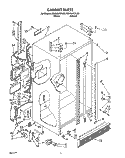 CABINET Diagram and Parts List for RS25AWXZW00  Roper Refrigerator
