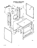 EXTERNAL OVEN Diagram and Parts List for SF316PERW0  Whirlpool Range