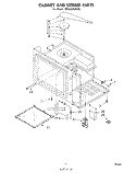 CABINET AND STIRRER Diagram and Parts List for SM988PEPW0  Whirlpool Range