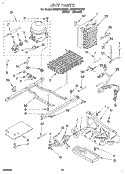 UNIT, LIT/OPTIONAL Diagram and Parts List for ED22PKXDW01  Whirlpool Refrigerator