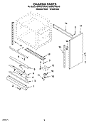 CHASSIS PARTS, OPTIONAL PARTS Diagram and Parts List for KDRP407HBU10  KitchenAid Range