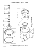 AGITATOR, BASKET AND TUB Diagram and Parts List for LA9300XTG1  Whirlpool Washer