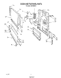 DOOR AND TOE PANEL Diagram and Parts List for DU1800XP3  Whirlpool Dishwasher