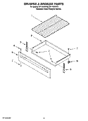 DRAWER & BROILER PARTS Diagram and Parts List for RF110AXSQ2  Whirlpool Range