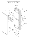 REFRIGERATOR DOOR Diagram and Parts List for GD22DFXFB01  Whirlpool Refrigerator