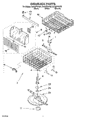 DISHRACK Diagram and Parts List for DU920PWKT0  Whirlpool Dishwasher