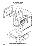OVEN DOOR Diagram and Parts List for RM955PXKW0  Whirlpool Microwave Oven Combo