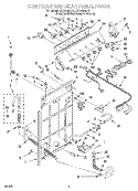 CONTROLS AND REAR PANEL Diagram and Parts List for GSQ9364HZ0  Whirlpool Washer