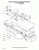 MOTOR AND ICE CONTAINER PARTS Diagram and Parts List for 7WSC19D2XS01  Whirlpool Refrigerator