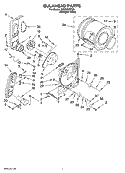 BULKHEAD PARTS, OPTIONAL PARTS (NOT INCLUDED) Diagram and Parts List for WGD5200TQ0  Whirlpool Dryer