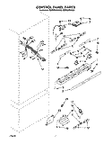 CONTROL PANEL Diagram and Parts List for KBRS36MHW00  KitchenAid Refrigerator