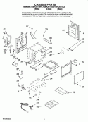 CHASSIS PARTS Diagram and Parts List for KGRK201TBL0  KitchenAid Range