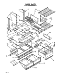 SHELF, LIT/OPTIONAL Diagram and Parts List for KTRS20KWAL11  KitchenAid Refrigerator