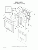 DOOR PARTS Diagram and Parts List for YKERS206XS1  KitchenAid Range