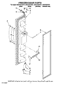 FREEZER DOOR PARTS Diagram and Parts List for MSD2658KGB01  Whirlpool Refrigerator