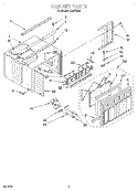 CABINET Diagram and Parts List for CA8WR42  Crosley Air Conditioner