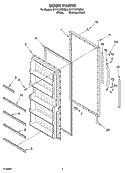 DOOR PARTS Diagram and Parts List for EV171NYMS04  Whirlpool Freezer